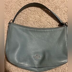 Coach Tiffany Blue Leather Shoulder Bag
